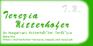 terezia mitterhofer business card